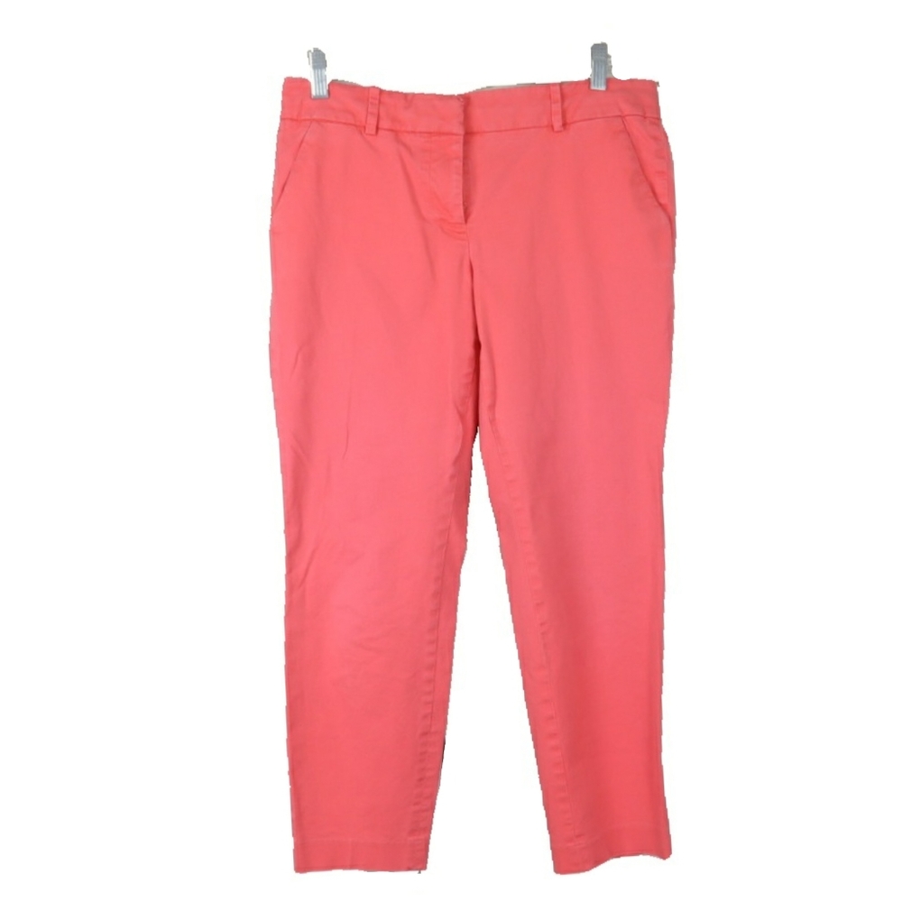 J.Crew Womens 6 & 4 Coral Stretch Cafe Capri Pants - Picture 2 of 5